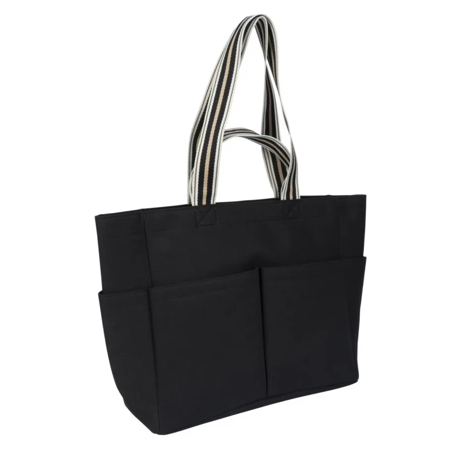 Time and Tru Darlene Double Handle Tote Black - Image 3