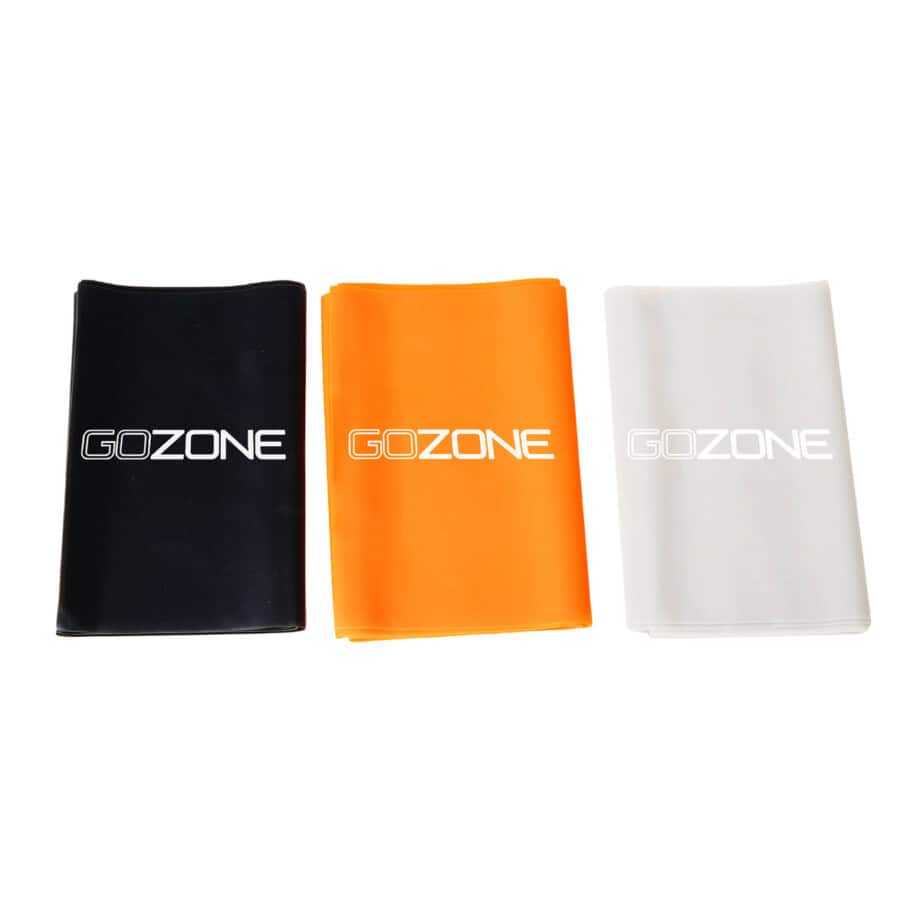 GoZone 3-PACK LOOPED RESISTANCE BANDS – BLACK/ORANGE/WHITE - Image 3