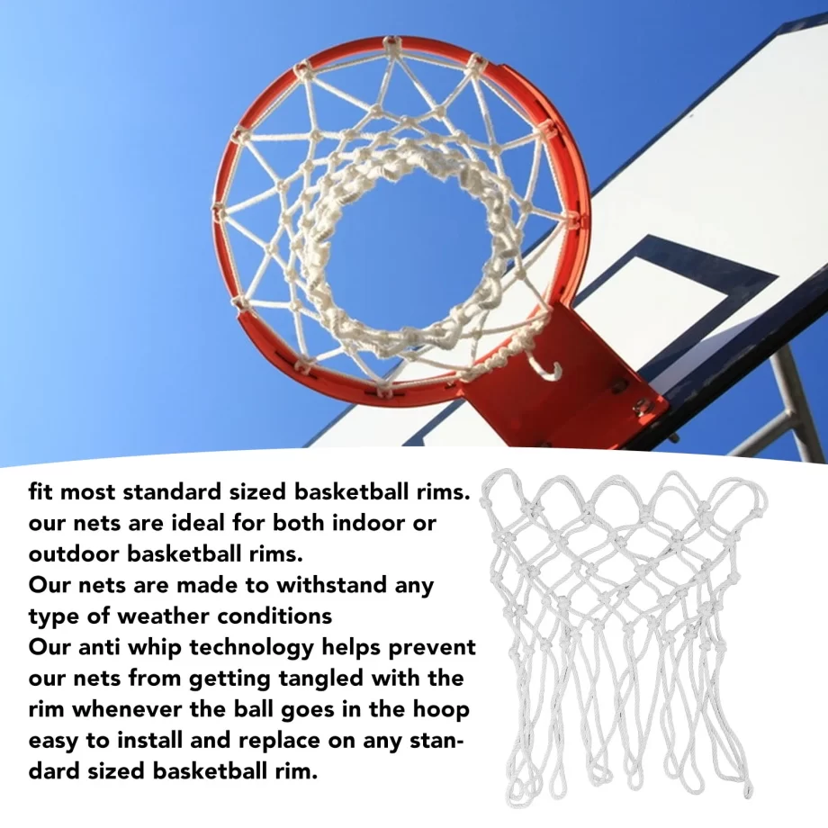 All Weather Basketball Net, Anti Whip Basketball Net - Image 3