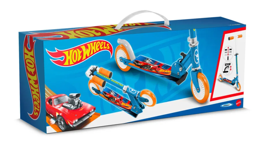 Mattel Hot Wheels 2-wheel Child scooter Foldable Foot Brake Blue