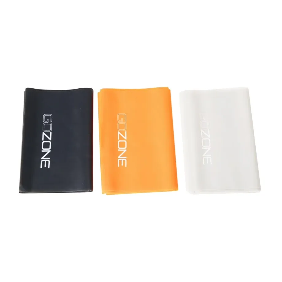 GoZone 3-Pack Flat Resistance Bands – Black/Orange/White, Made from durable material - Image 2