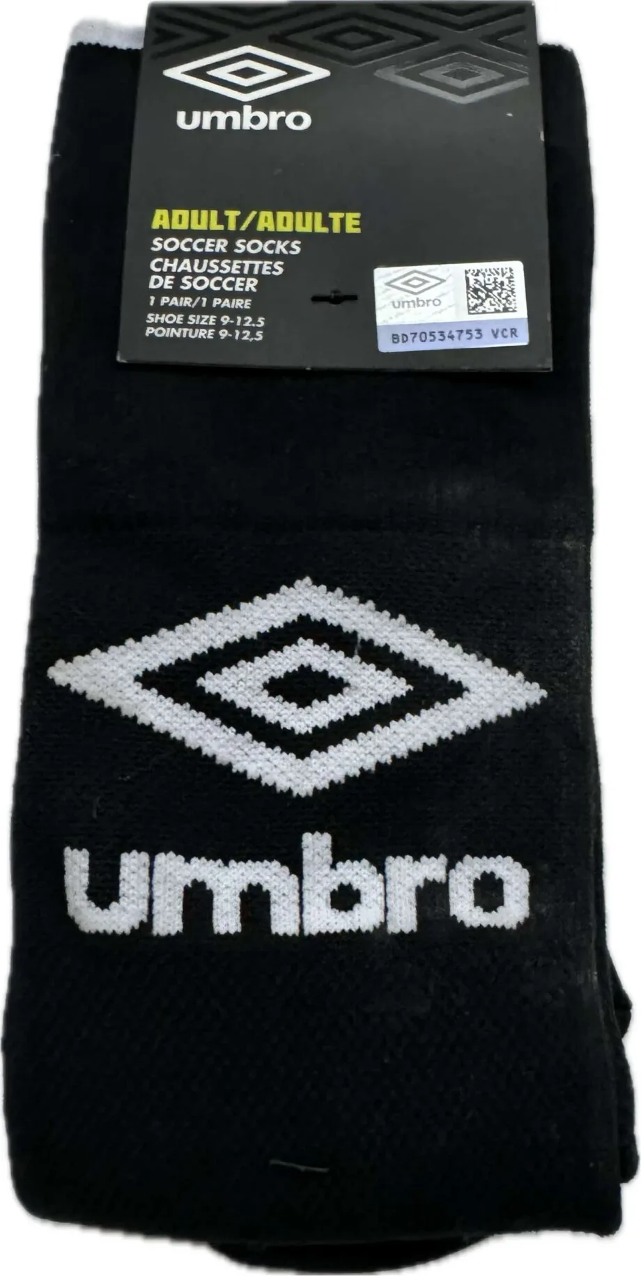 Umbro 1 pair soccer sock, 1 pair sock Black - Image 2