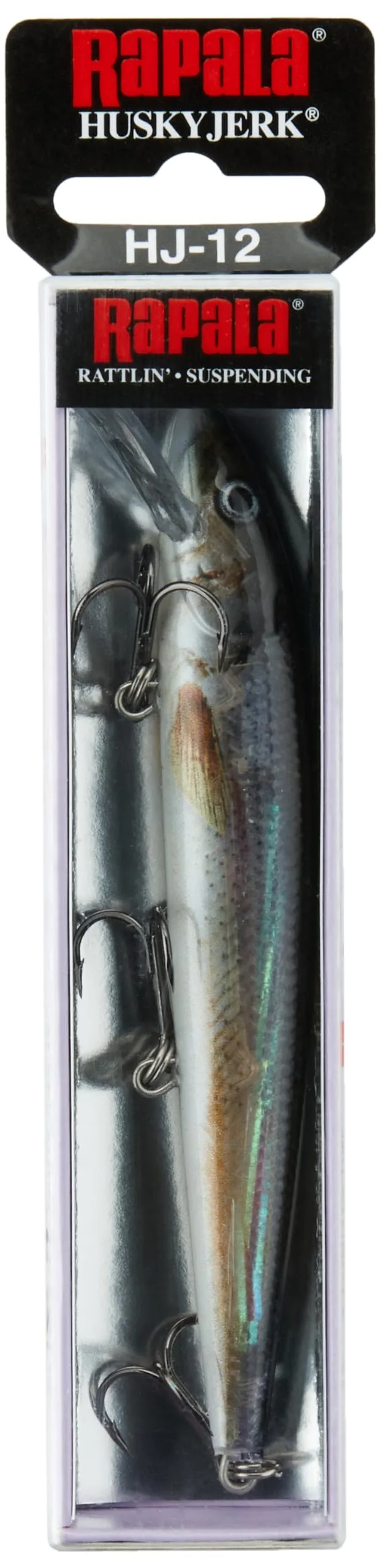 Rapala HJ12SML Husky Jerk Fishing Lure, Live Smelt, 4-3/4", 7/16 oz