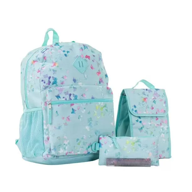 Jetstream 4pcs Full School Day Backpack set Watercolour Butterflies