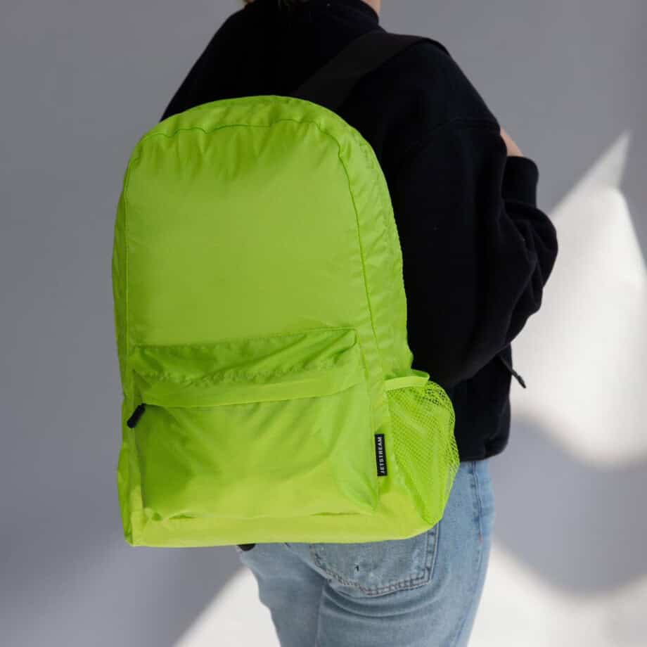 JetStream Foldable Backpack Lime Green - Image 5