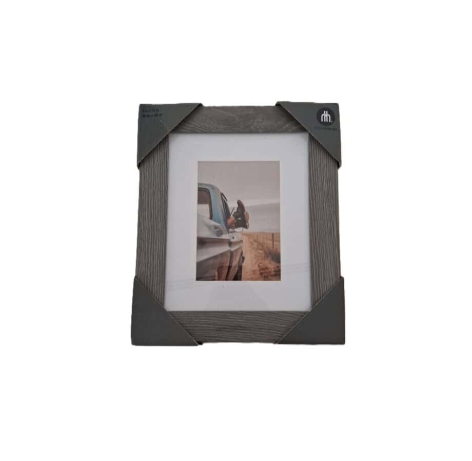 HomeTrends 20 x 28cm  Grey Wood Photo Frame