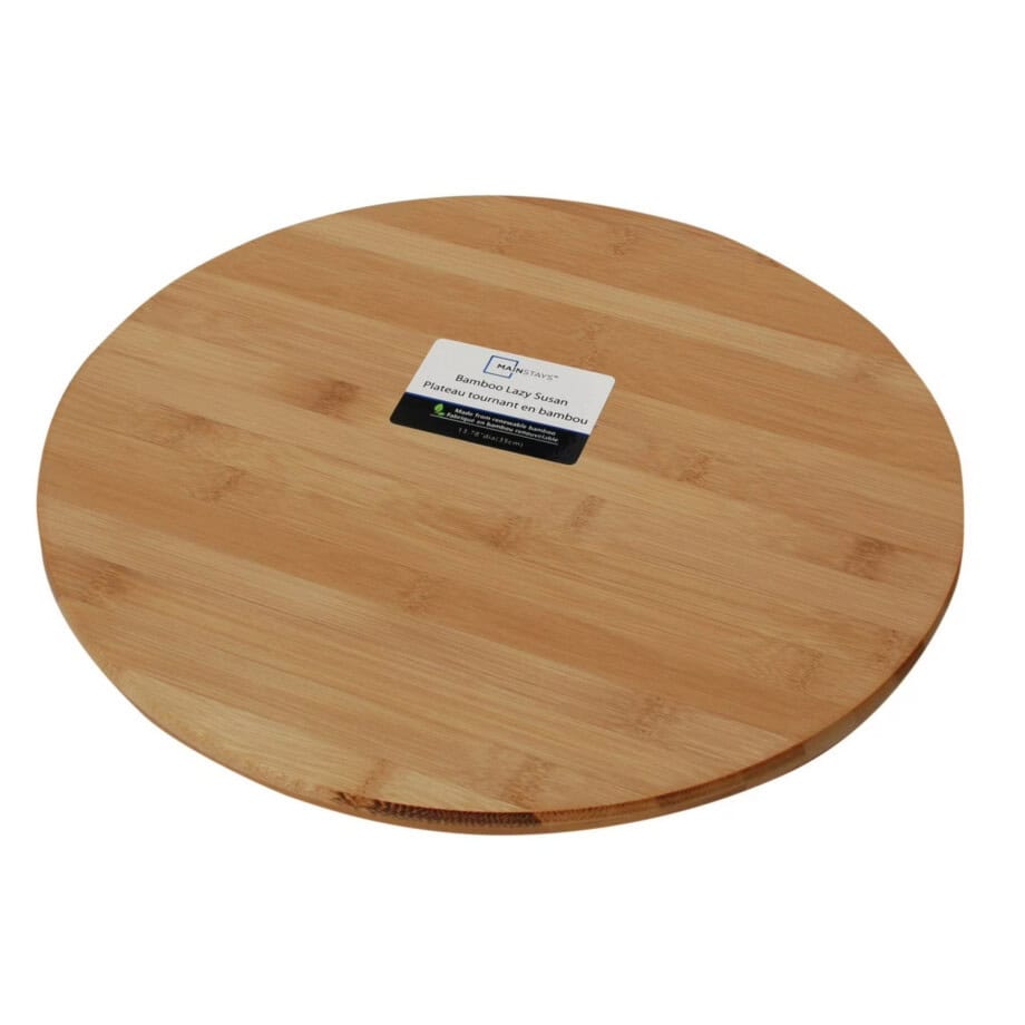 Mainstays Eco-Bamboo Lazy Susan Organizer for Kitchen, Cabinet & Table - Image 4