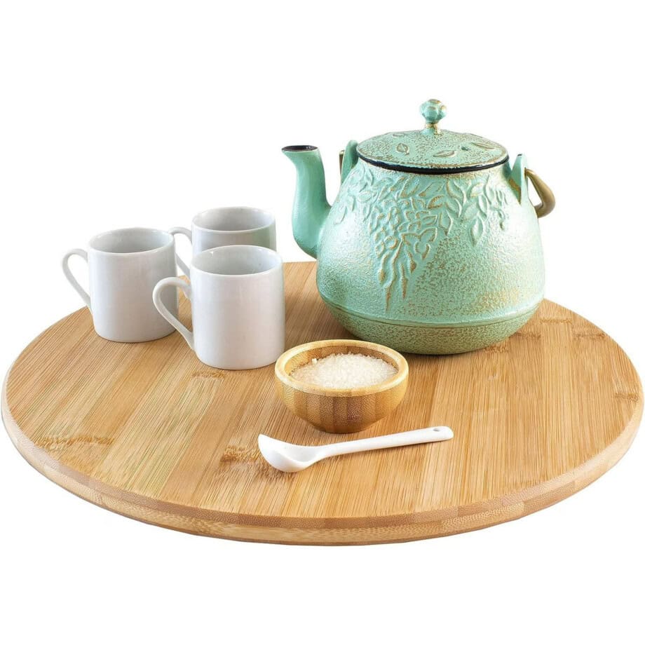 Mainstays Eco-Bamboo Lazy Susan Organizer for Kitchen, Cabinet & Table - Image 3