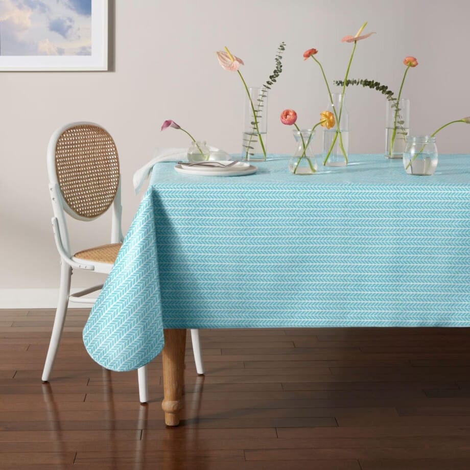 Home Trends Herringbone PEVA Tablecloth, 52" x 70" 100% PEVA Vinyl  - Image 2