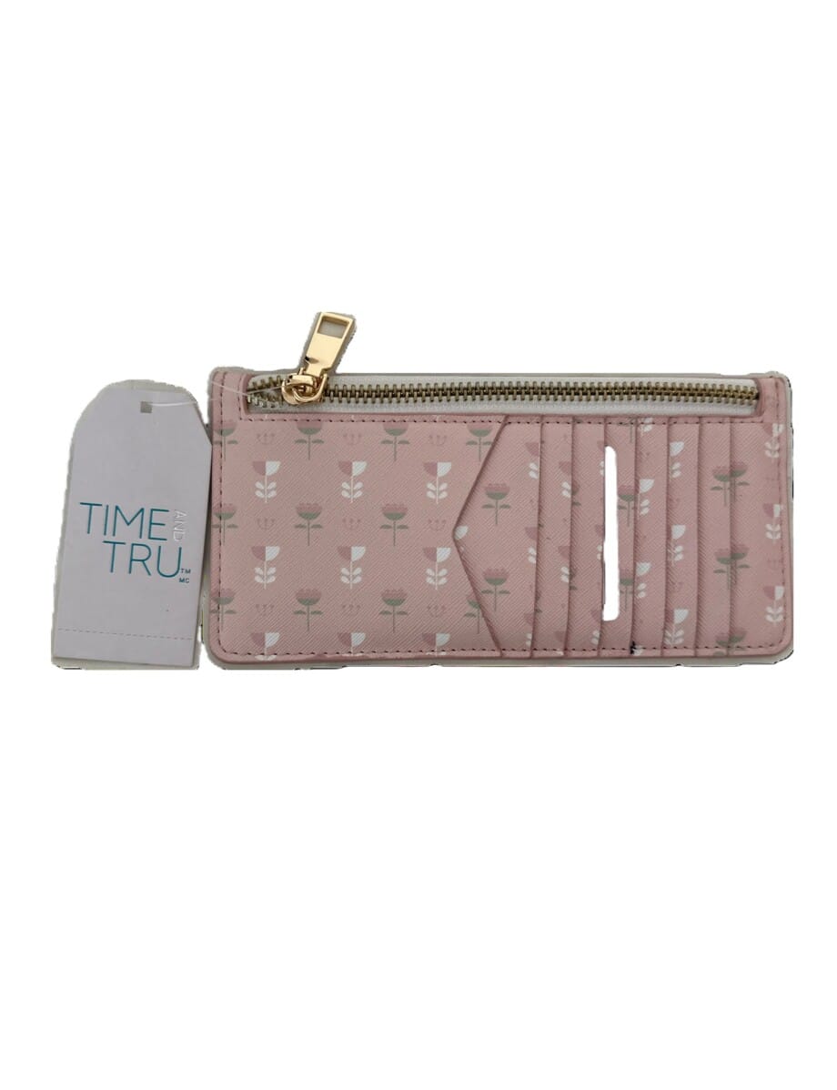 Time & Tru Women Long Zipper Floral Wallet