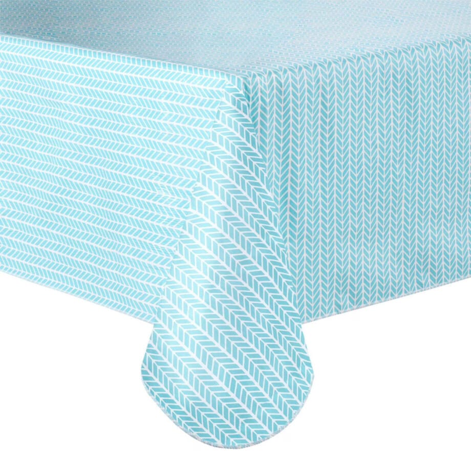 Home Trends Herringbone PEVA Tablecloth, 52" x 70" 100% PEVA Vinyl 