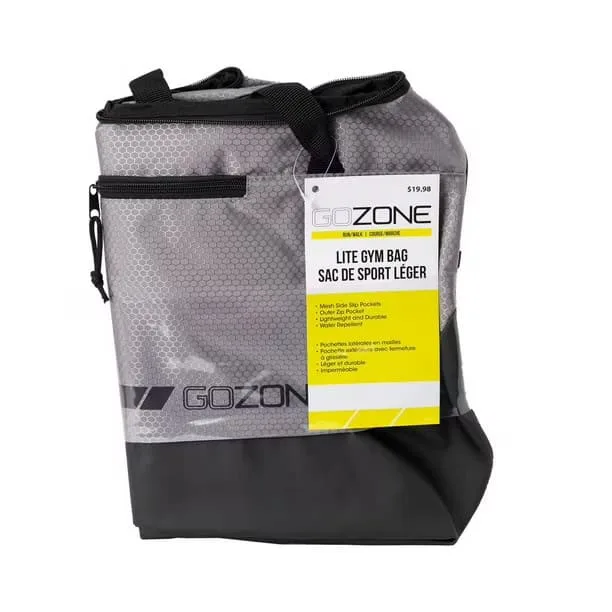 GoZone Lite Gym Bag – Grey/Black, With mesh side slip pockets - Image 3