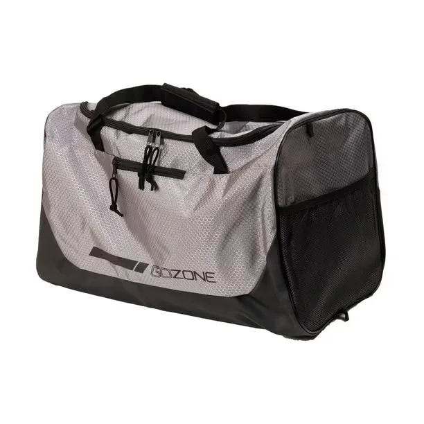 GoZone Lite Gym Bag – Grey/Black, With mesh side slip pockets - Image 2