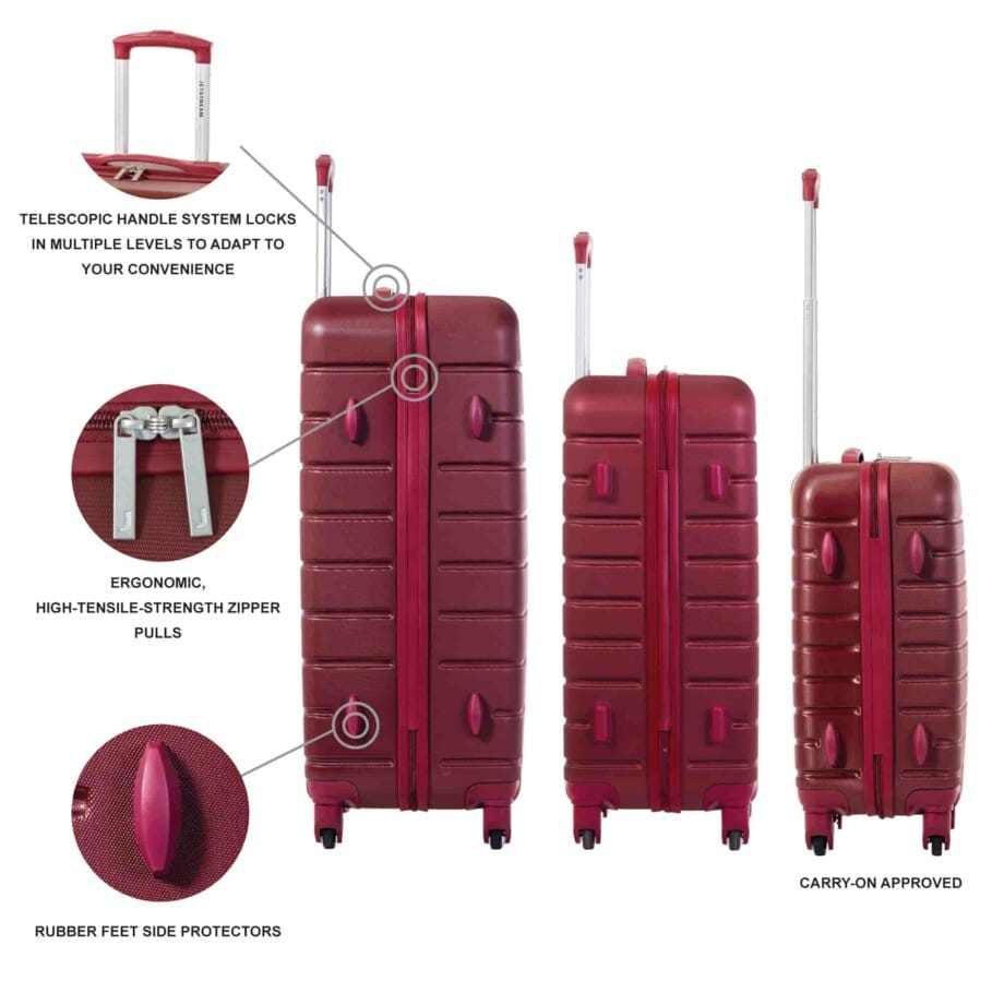 Jetstream 28-inch 1Pc. Hardside Spinner Luggage, Burgundry - Image 4