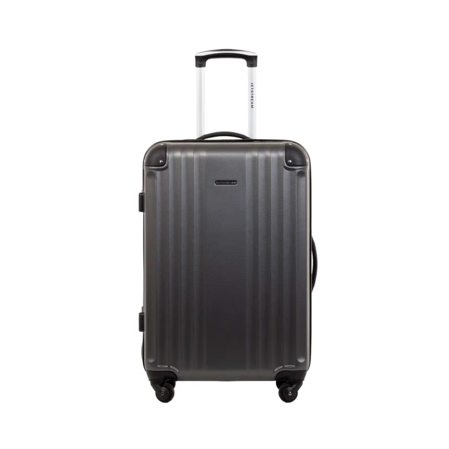 Jetstream 24-inch Hardside Spinner Upright Checked Luggage, Durable ABS/PC Material, Charcoal