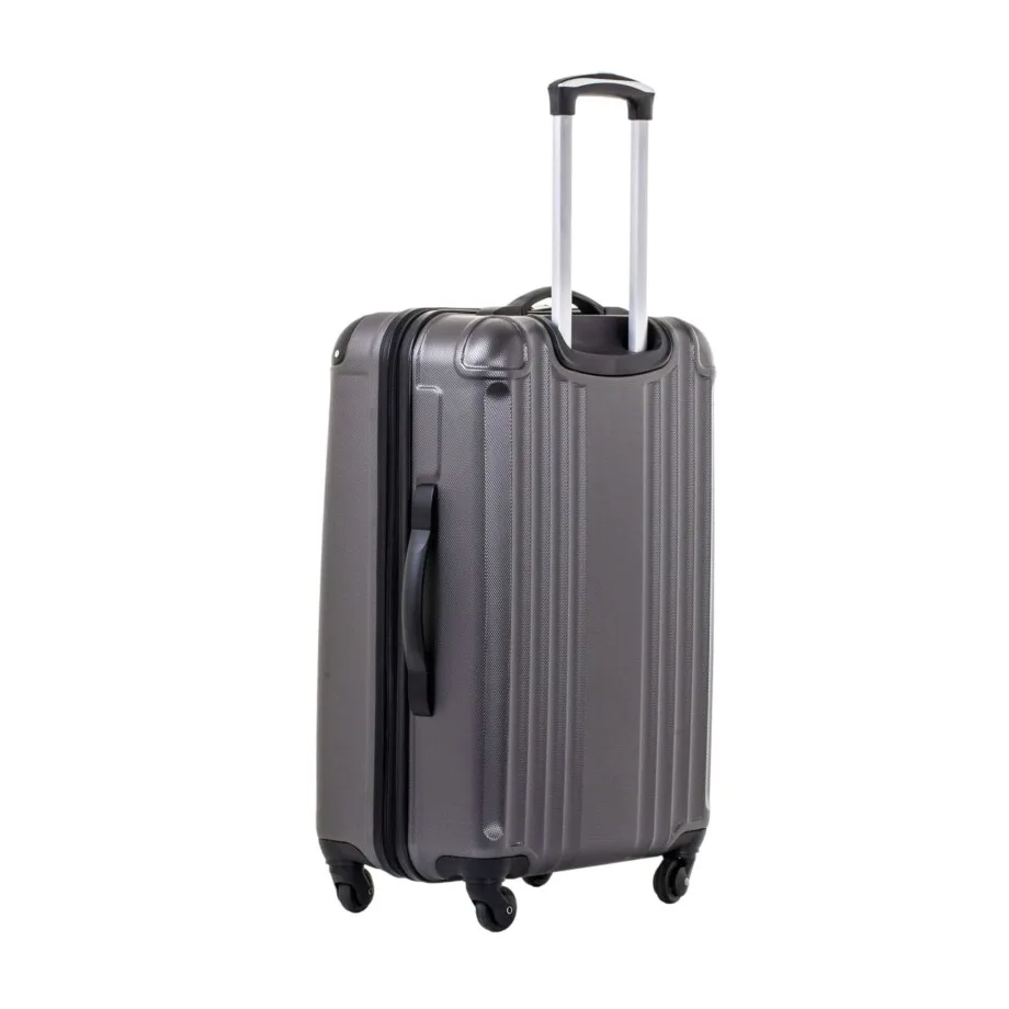 Jetstream 24-inch Hardside Spinner Upright Checked Luggage, Durable ABS/PC Material, Charcoal - Image 3