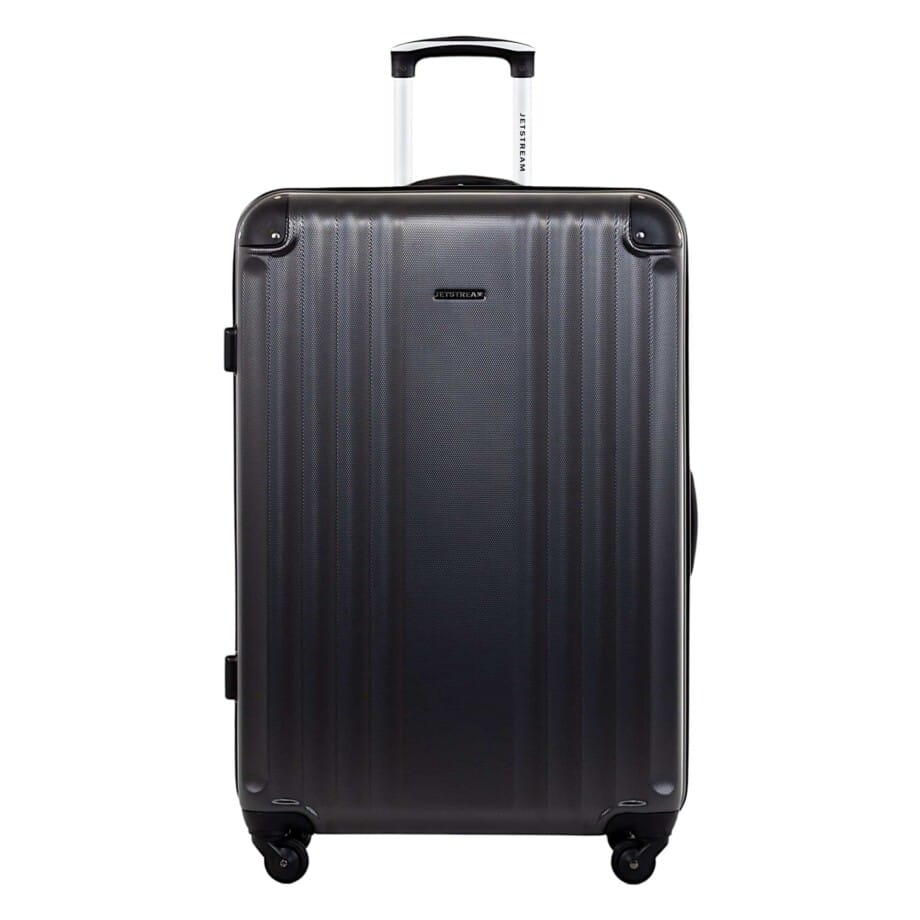 Jetstream 28-inch Hardside Spinner Upright Checked Luggage, Durable ABS/PC Material, Charcoal