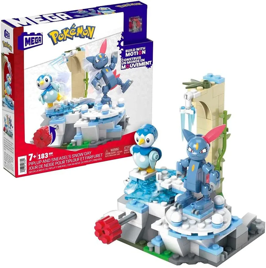 Pokemon Piplup and Sneasels Snow Day Build Set