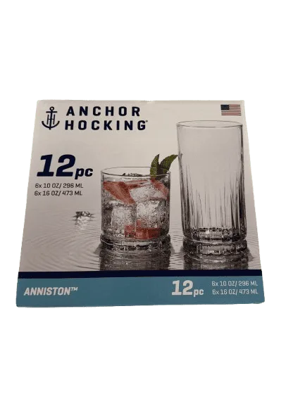 Anchor 12-Piece Anniston Drinking Glass Set - Image 3