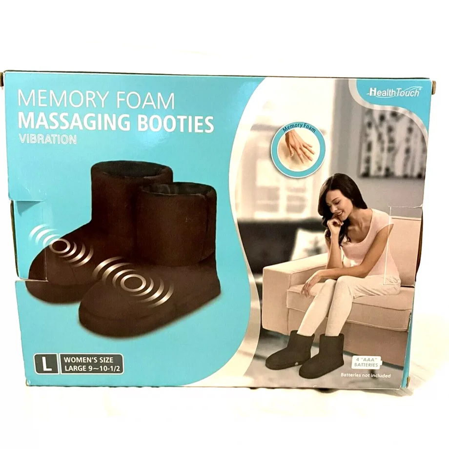 HealthTouch Women's Memory Foam Massaging Booties - Image 3