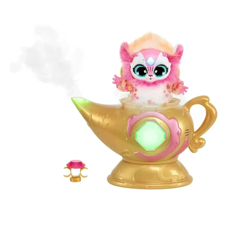 Magic Genie Lamp with Interactive 8" Pink Plush Toy - Image 2