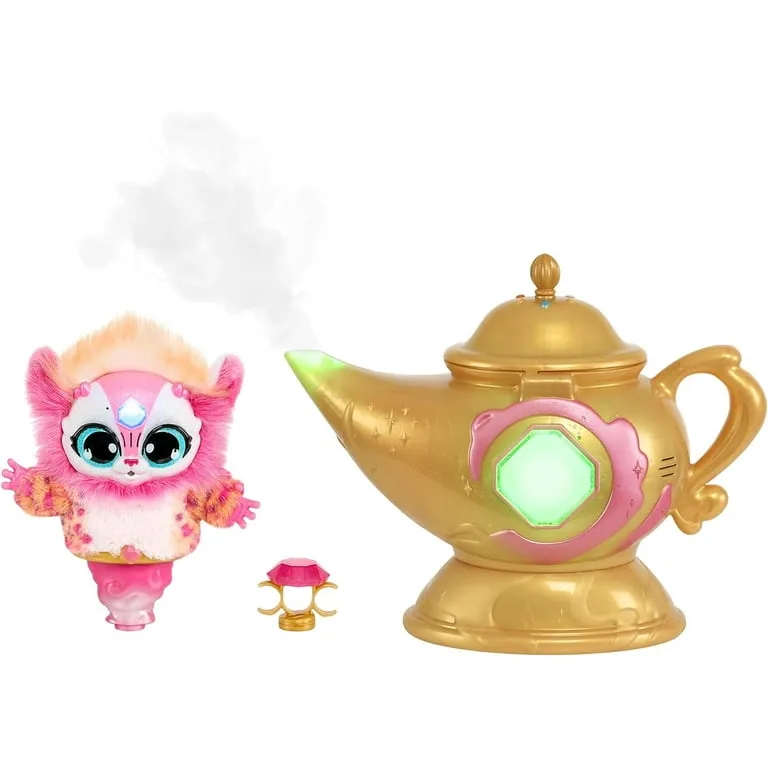 Magic Genie Lamp with Interactive 8" Pink Plush Toy - Image 3