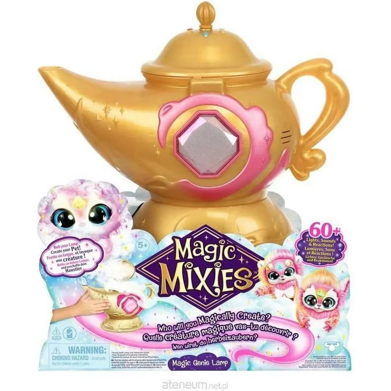 Magic Genie Lamp with Interactive 8" Pink Plush Toy