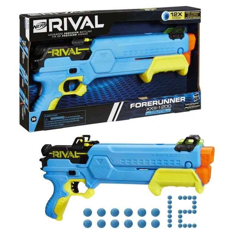 Nerf Rival Forerunner XXIII 1200 Ball Dart Blaster with 12 Rounds for Outdoor Games Ages 14 and up