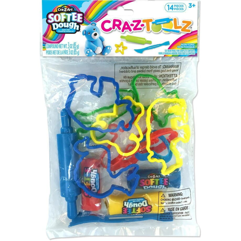 Cra-Z-Art Softee Dough 14 Piece Cra-Z-Toolz Set, Dough and Tool Set for Kids