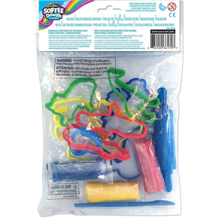 Cra-Z-Art Softee Dough 14 Piece Cra-Z-Toolz Set, Dough and Tool Set for Kids - Image 3