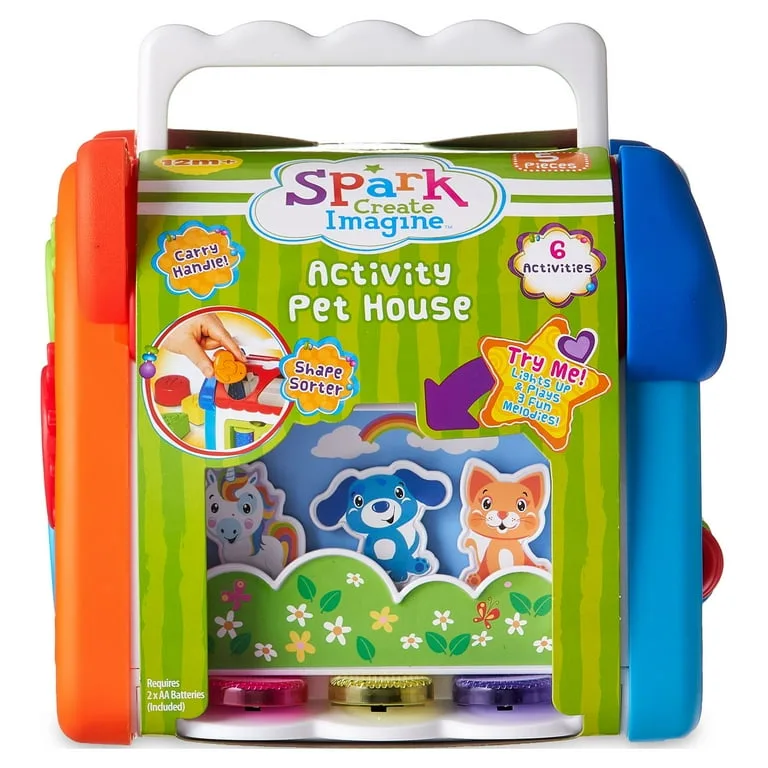 Spark Activity Pet House, Shape Sorter, 6 Activities