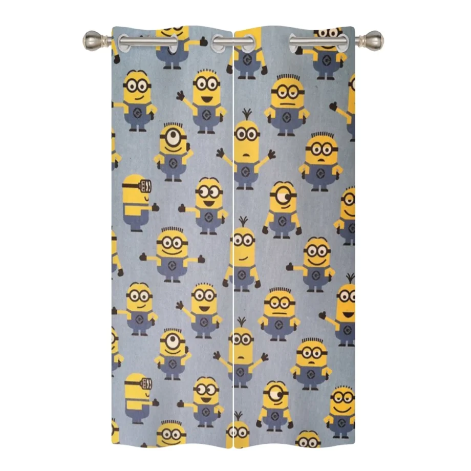 PAIR ROOM DARKENING DRAPERY PANELS DESPICABLE ME MINIONS NIP 42" X 63"