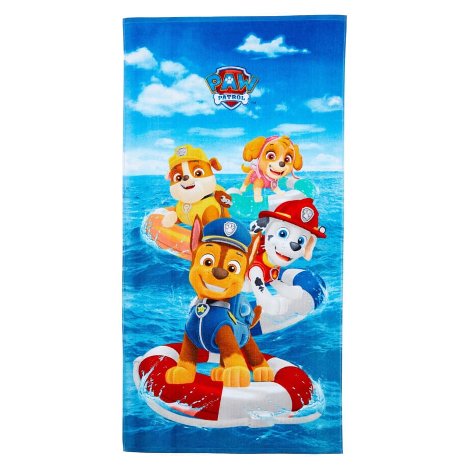 Paw Patrol Kids Beach Towel Cotton Blend 28x58" Blue Nickelodeon