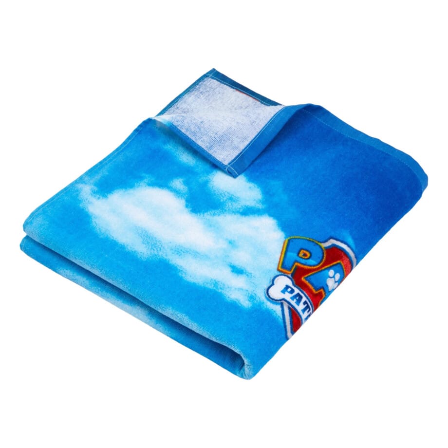 Paw Patrol Kids Beach Towel Cotton Blend 28x58" Blue Nickelodeon - Image 4