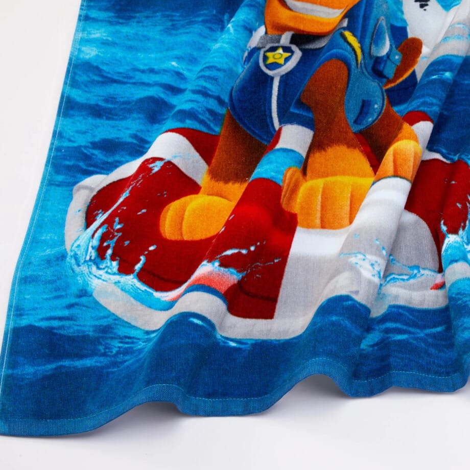 Paw Patrol Kids Beach Towel Cotton Blend 28x58" Blue Nickelodeon - Image 3