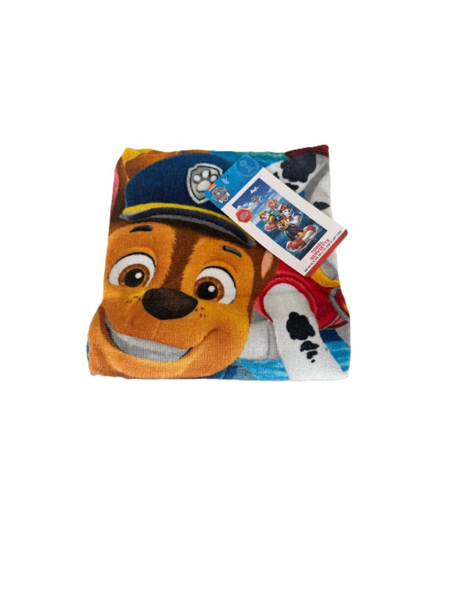 Paw Patrol Kids Beach Towel Cotton Blend 28x58" Blue Nickelodeon - Image 5