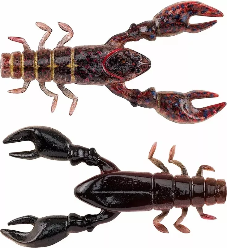 2 Packs Berkley 3.5" Champ Craw Soft Fishing PowerBaits HD Mean Craw