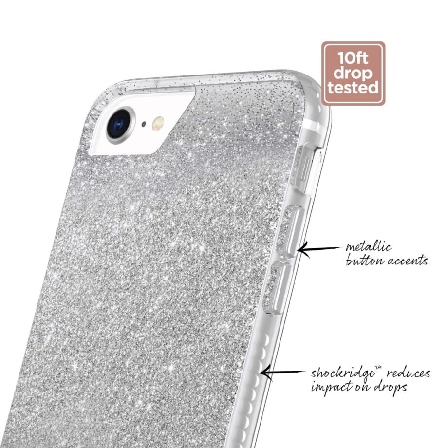 Fellowes Mirror Ombre Glitter Phone Case for iPhone 6, iPhone 6s, iPhone 7, iPhone 8, iPhone SE (2020) - Image 3