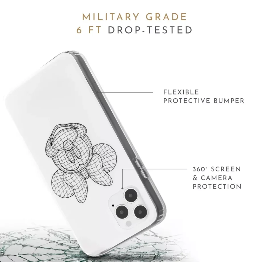Disney Minnie Mouse Apple iPhone XR /11 Case Cover White Protective Slim Habitu - Image 3
