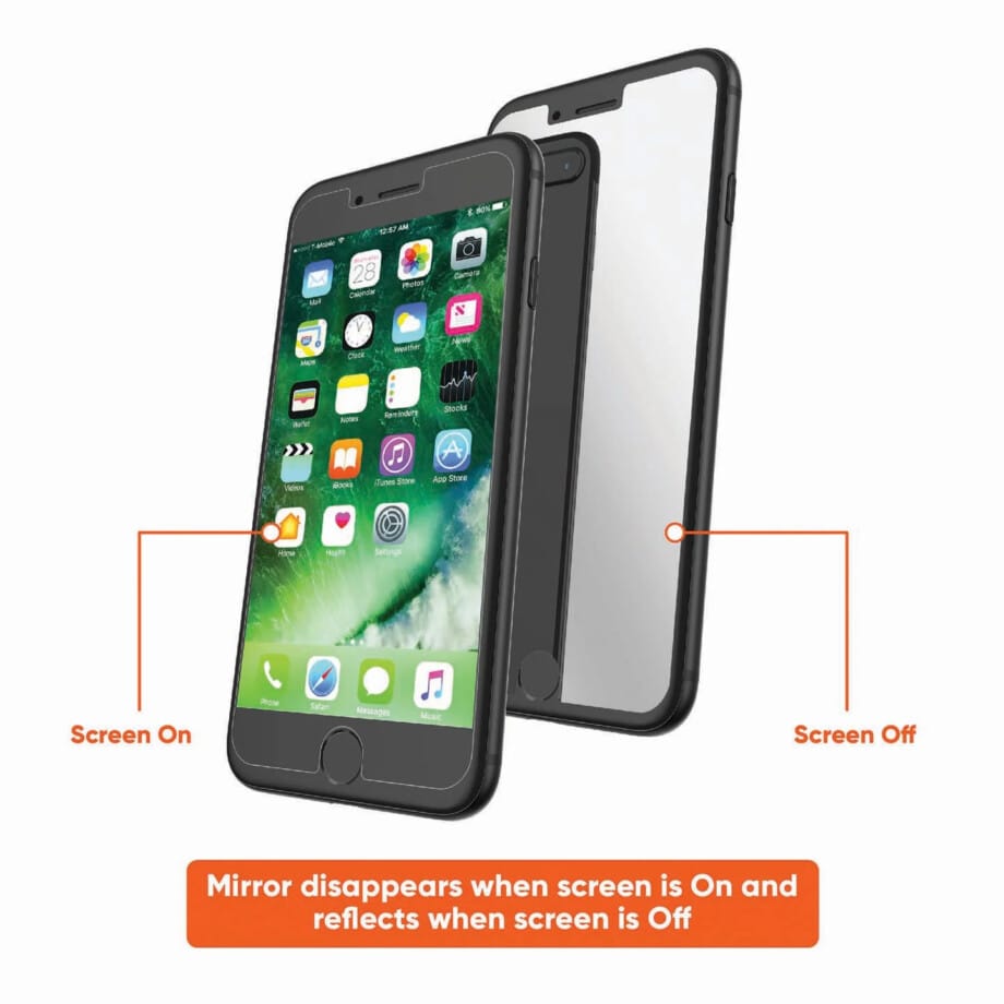 Mirror Glass Screen Protector for iPhone 6 Plus, iPhone 6s Plus, iPhone 7 Plus, iPhone 8 Plus - Image 4