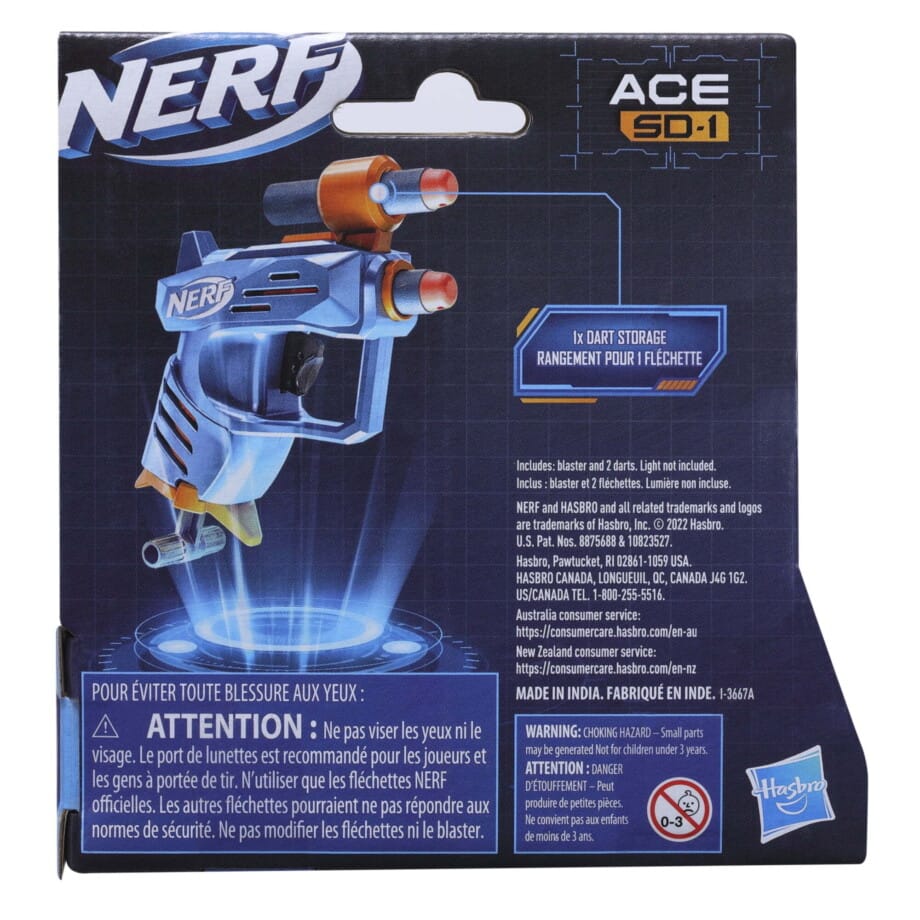 Nerf Elite 2.0 Ace SD-1 Dart Blaster, 2 Nerf Elite Darts, Pull Down Priming, Onboard 1-Dart Storage - Image 4