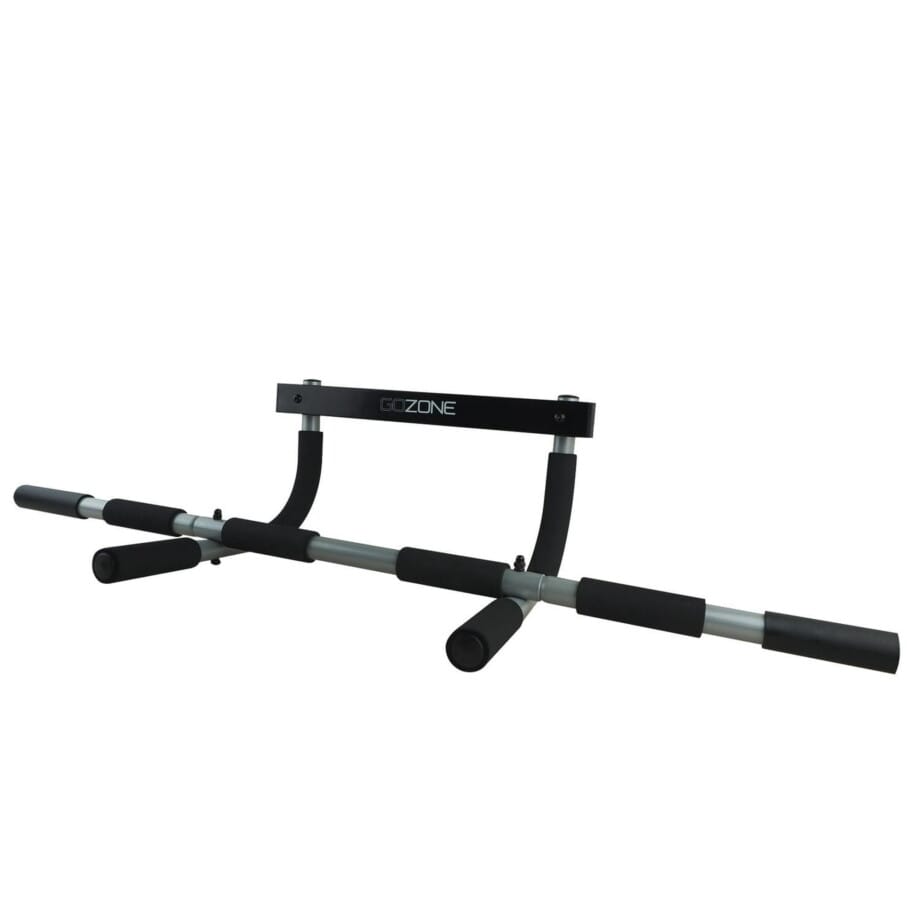 GoZone Door Gym – Black/Silver, Foam grip handles