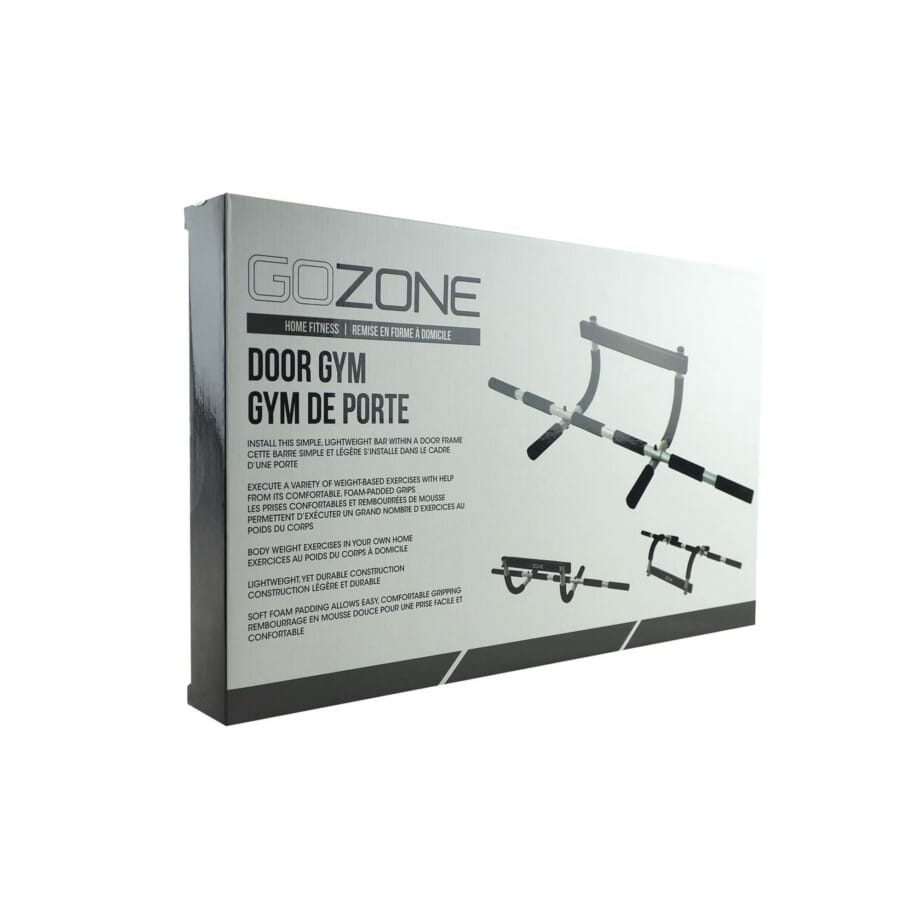 GoZone Door Gym – Black/Silver, Foam grip handles - Image 7