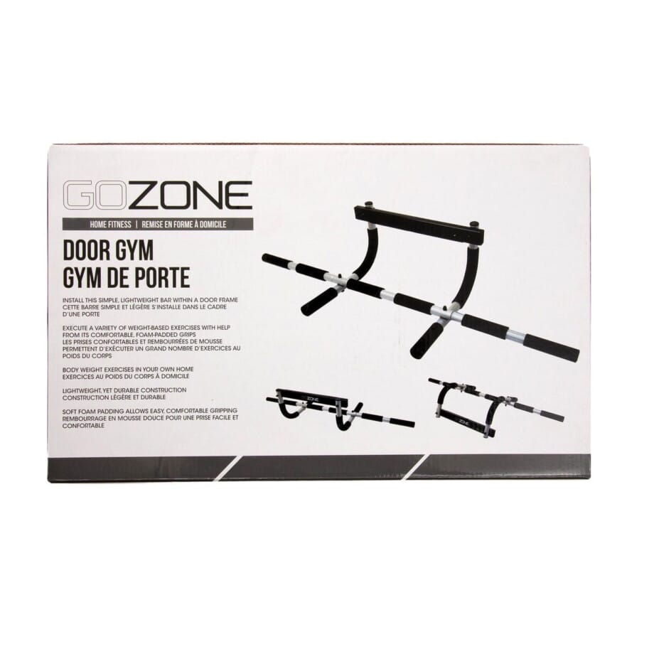 GoZone Door Gym – Black/Silver, Foam grip handles - Image 8