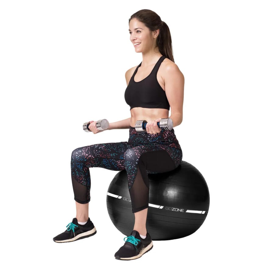 GoZone 75cm Stability Ball – Black/White - Image 3