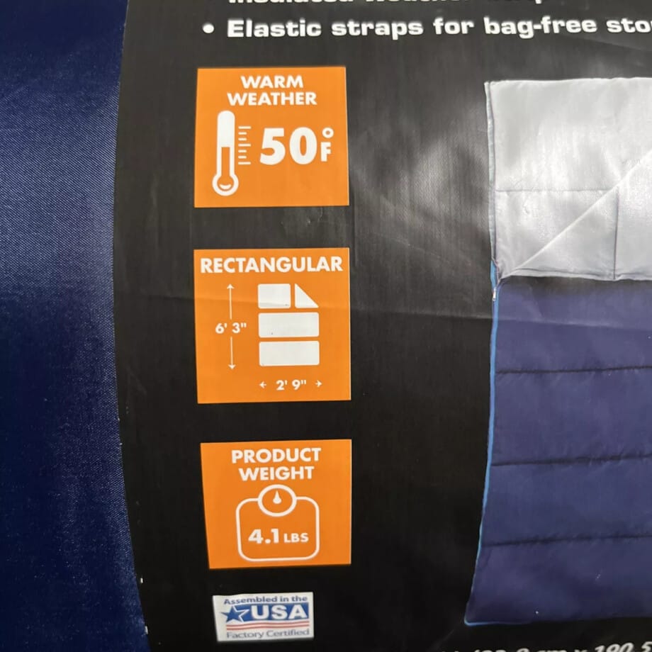 Ozark Trails Warm Weather Outdoor Equipment Sleeping Bag - Image 4