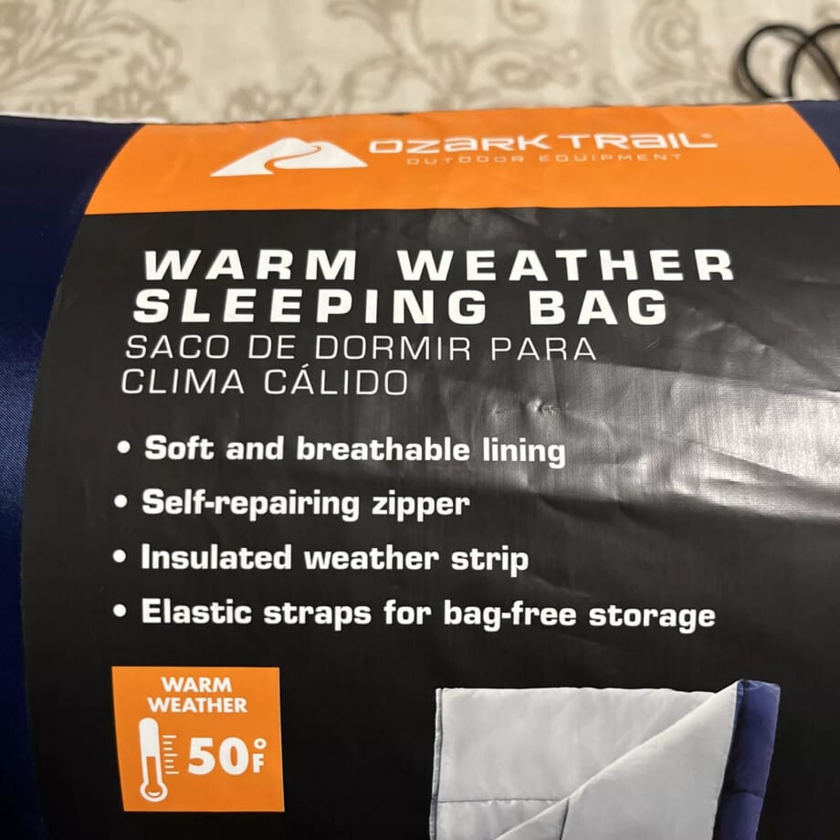 Ozark Trails Warm Weather Outdoor Equipment Sleeping Bag - Image 3