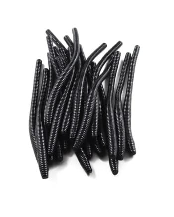 Lunkerhunt Trout Worms , Black