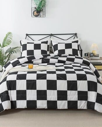 Mainstays Queen Duvet Cover Set Bed in a Bag 90" x 102" 7 pieces