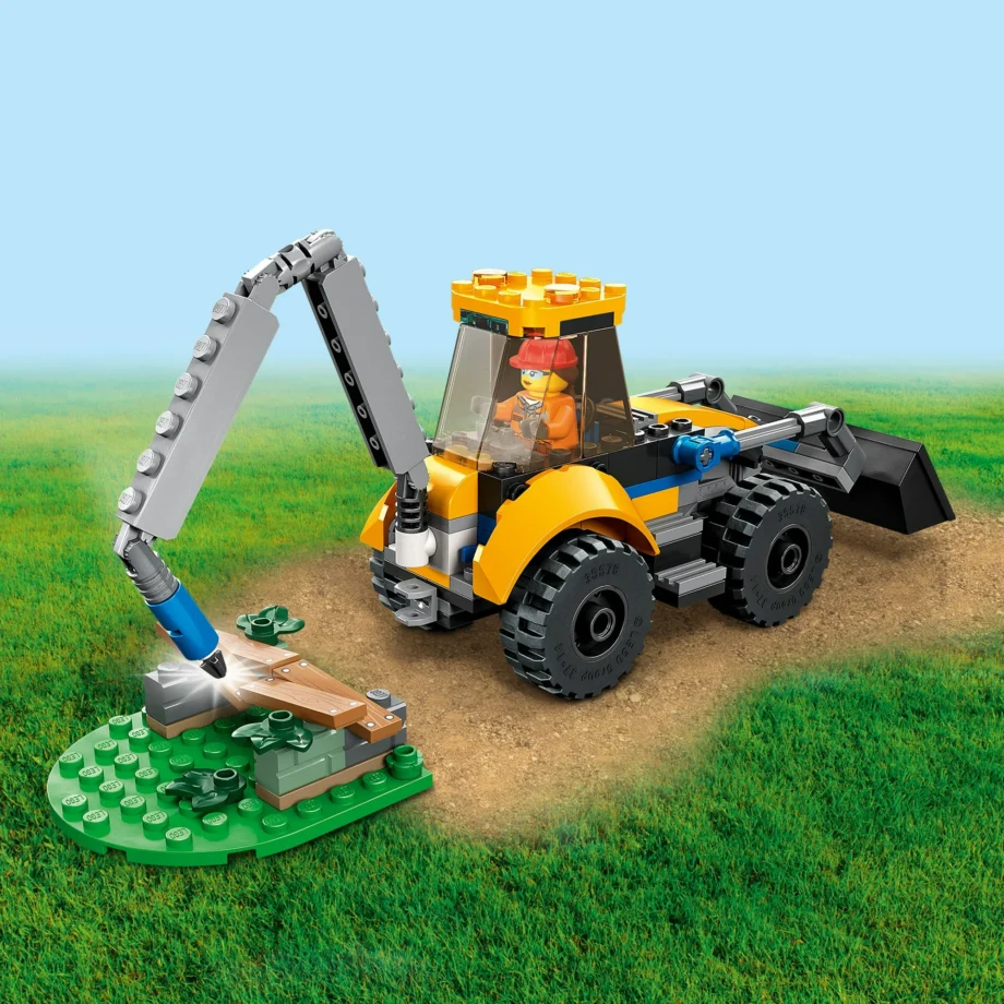 LEGO City Construction Digger 60385 Building Toy - Excavator Model Featuring Tools and Minifigures, Vehicle Building Set for Fun Creative Play, Birthday Gift Idea for Boys, Girls, and Kids Ages 5+ - Image 2